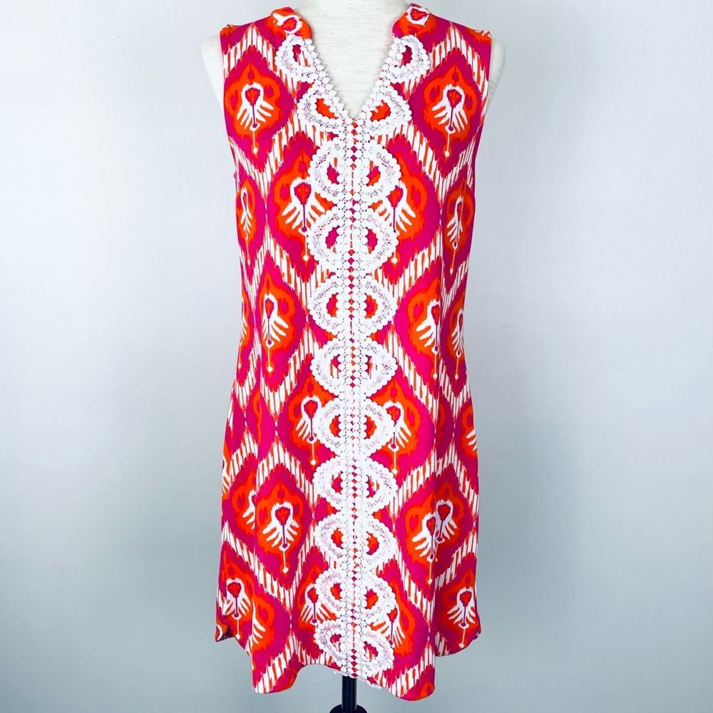 NWOT Crown & Ivy Pink/Orange Pull Over Sleeveless Dress S